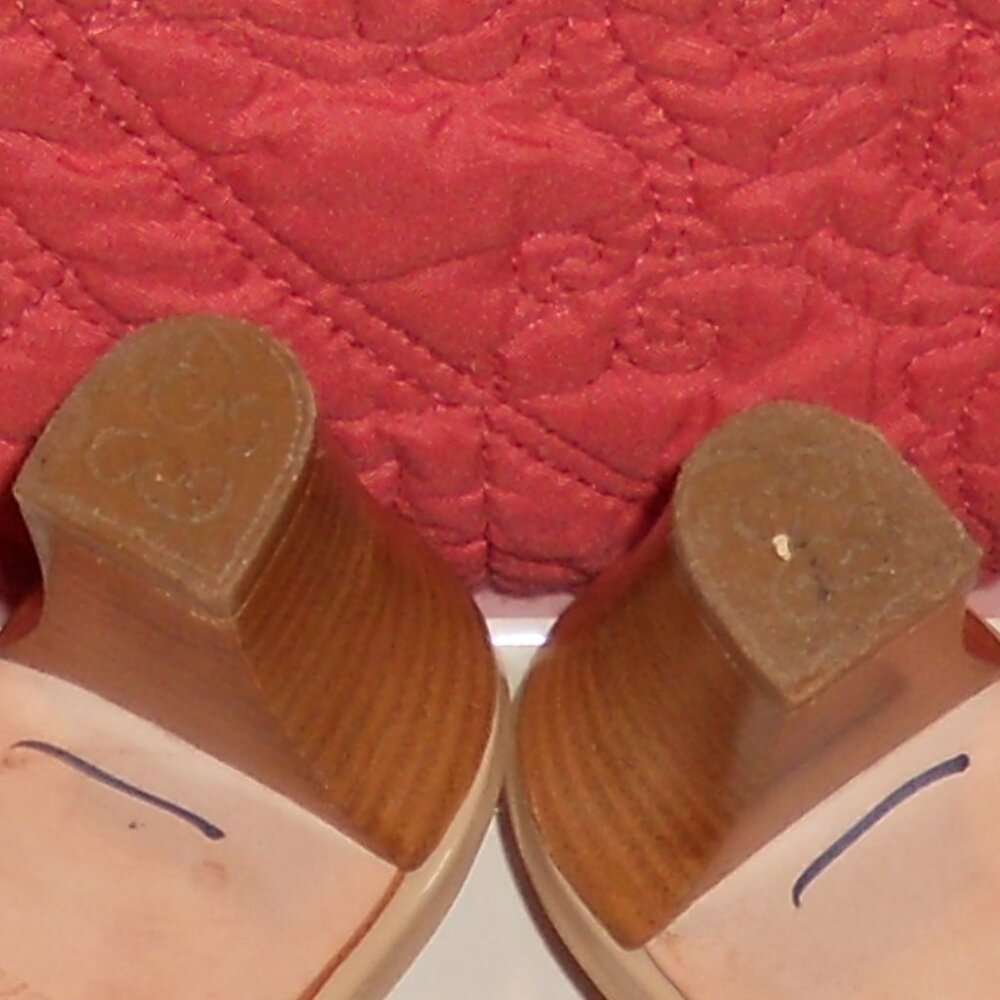 Brighton 8.5 M Cream Leather Laser Cut Sandals 3 Straps "Tinsel" - Picture 7 of 11